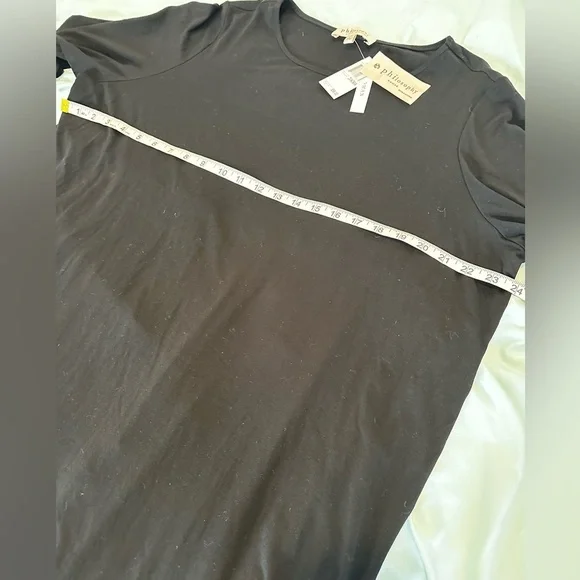NWT philosophy Black Soft Flowy. High/Low hem. 3/4 Sleeve 2XL. Tunic - Picture 3 of 11